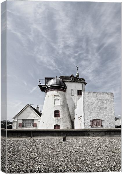 Windmill House at Thorpness Canvas Print by Nigel Bangert
