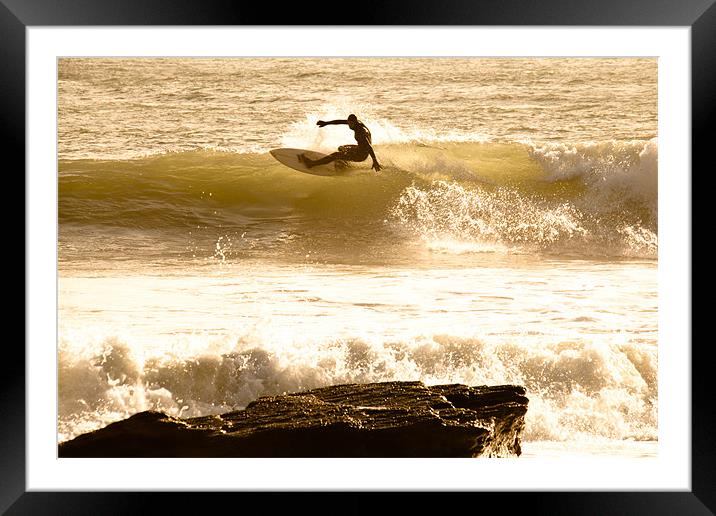 Surfer Framed Mounted Print by Shane Murphy