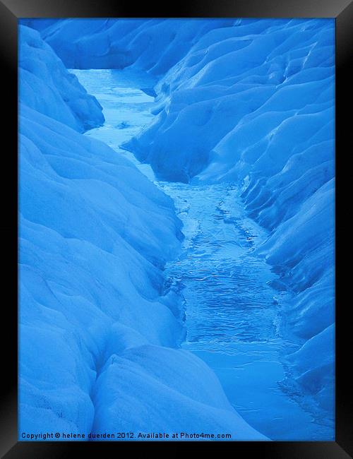 Ice Stream Framed Print by helene duerden