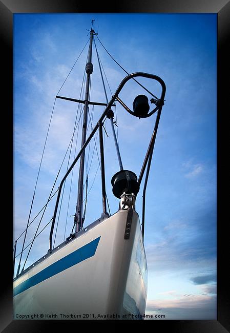 Boat in Harbour Framed Print by Keith Thorburn EFIAP/b