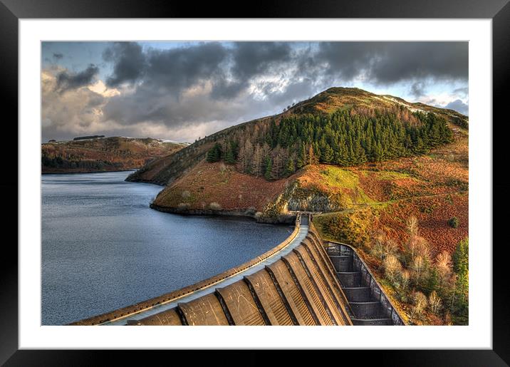Autumnal Beauty at Llyn Clywedog reservoir Framed Mounted Print by Mike Gorton