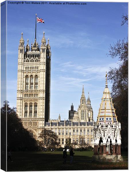 The Buxton Memorial Fountain Westminster Canvas Print by Terri Waters