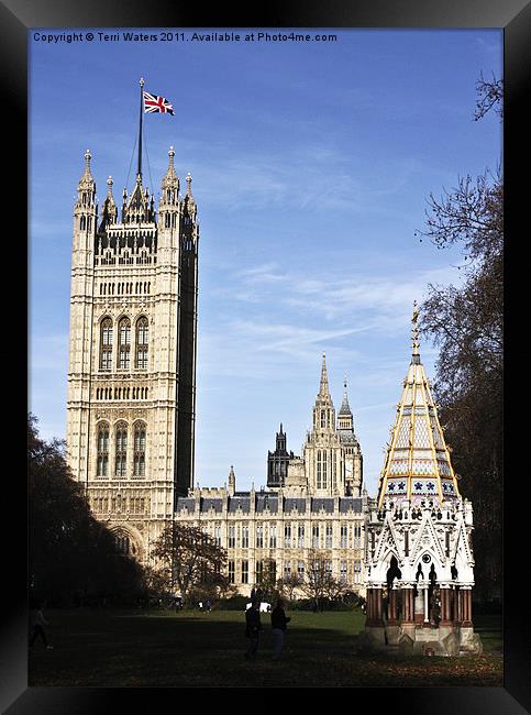 The Buxton Memorial Fountain Westminster Framed Print by Terri Waters