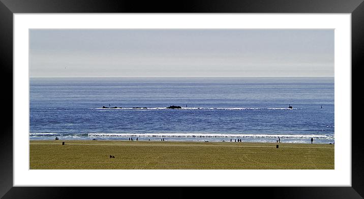 SANTA MONICA BEACH Framed Mounted Print by radoslav rundic