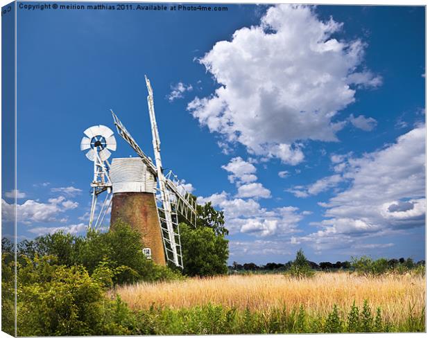 how hill windmill Canvas Print by meirion matthias