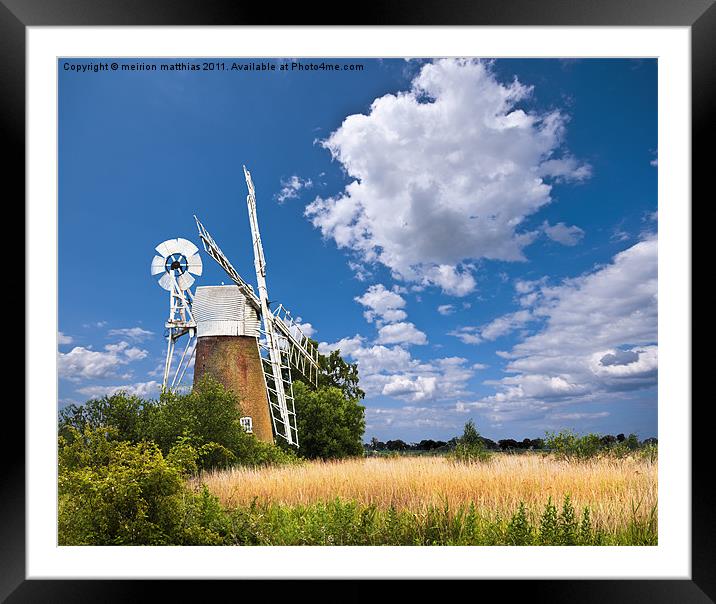 how hill windmill Framed Mounted Print by meirion matthias