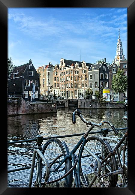 Amsterdam Bicycles Framed Print by Ann Garrett