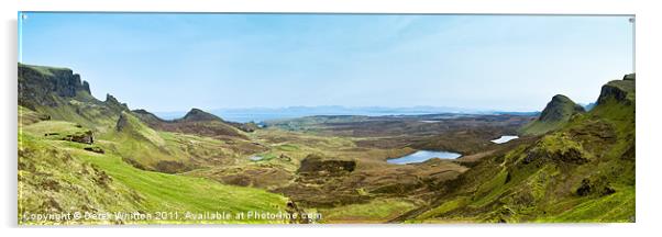 Quiraing Panorama, Skye Acrylic by Derek Whitton