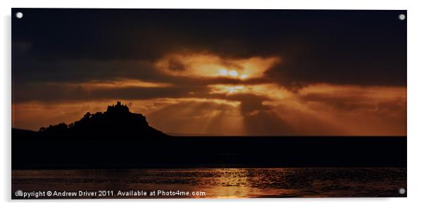 St Michaels Mount Acrylic by Andrew Driver