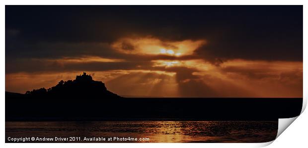 St Michaels Mount Print by Andrew Driver