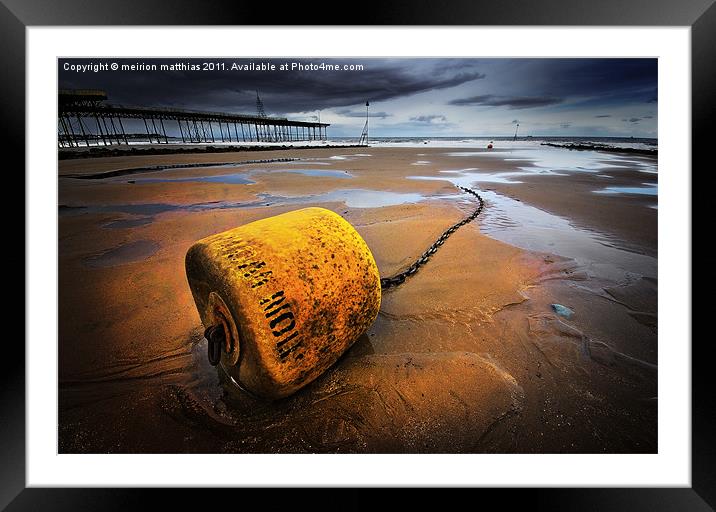 yellow buoy Framed Mounted Print by meirion matthias