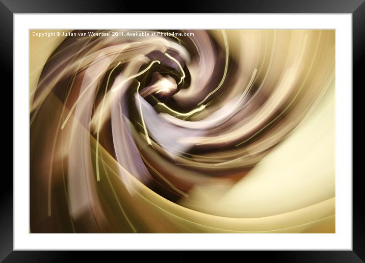 Swirl Framed Mounted Print by Julian van Woenssel