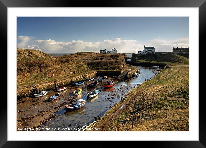 Seaton Sluice Framed Mounted Print by Ray Pritchard