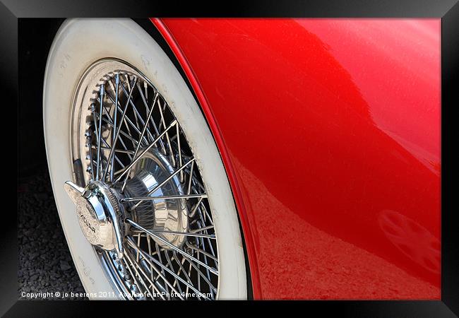 chrome spokes Framed Print by Jo Beerens