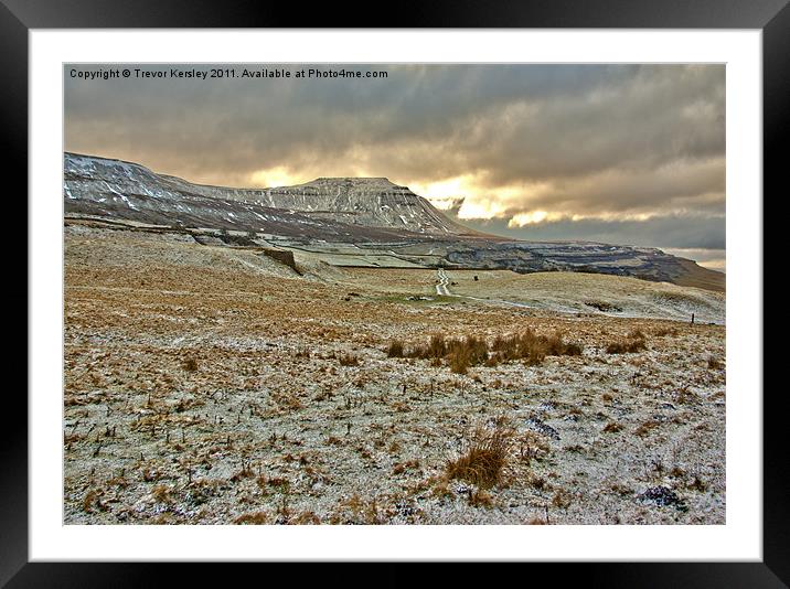 Dales Winter Framed Mounted Print by Trevor Kersley RIP
