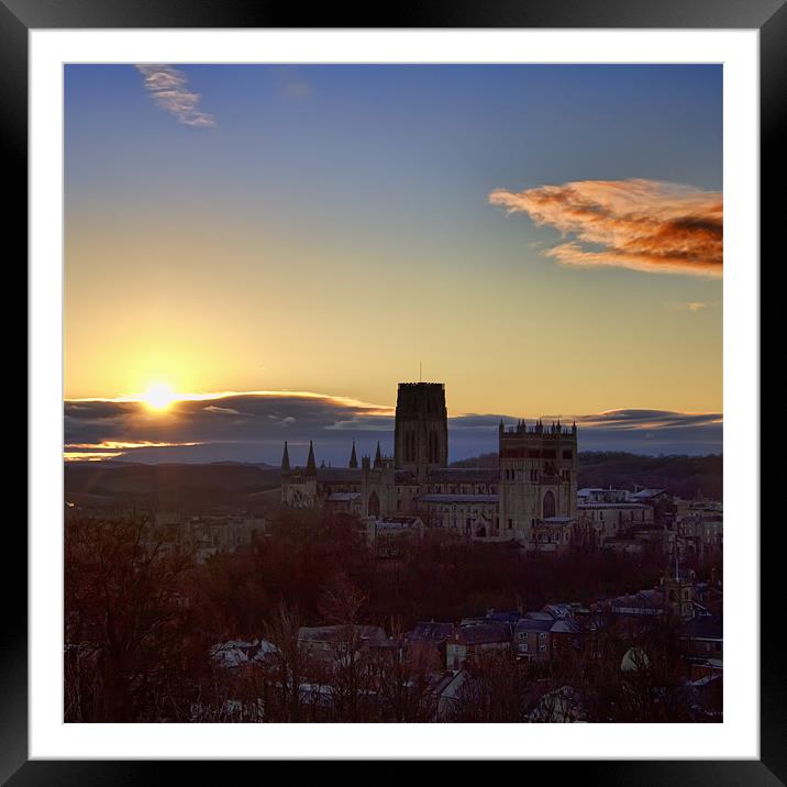 Durham Cathedral  Sunrise Framed Mounted Print by Northeast Images