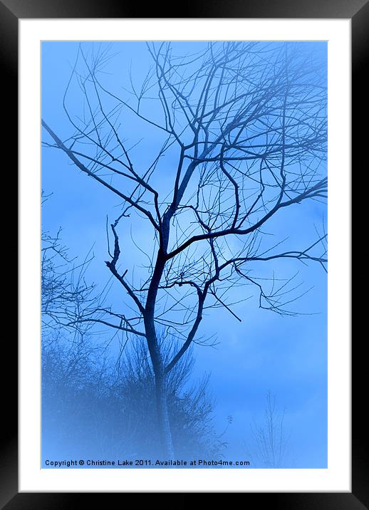 A shade of Blue Framed Mounted Print by Christine Lake