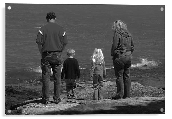 Watching Whitecaps Acrylic by Kathleen Stephens