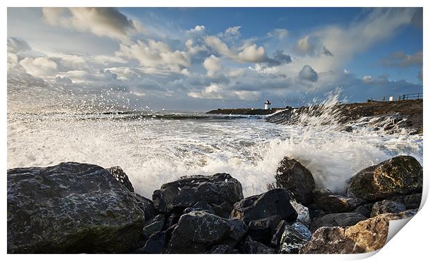 Burry Port Lighthouse Print by Creative Photography Wales