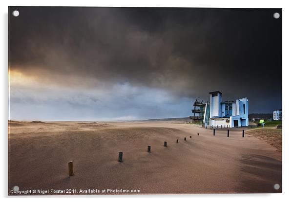 Llanelli Sandstorm Acrylic by Creative Photography Wales