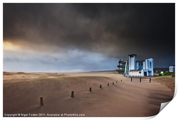 Llanelli Sandstorm Print by Creative Photography Wales