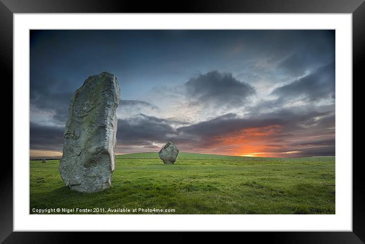 Avebury Sunset Framed Mounted Print by Creative Photography Wales