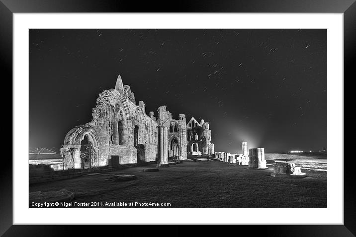 Whitby Abbey starscape Framed Mounted Print by Creative Photography Wales