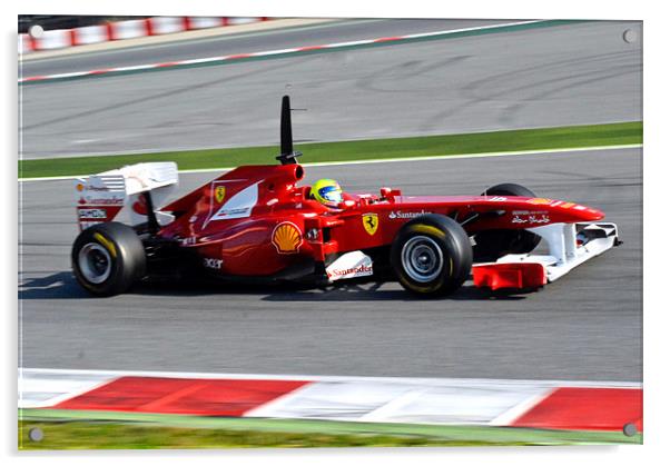 Felipe Massa - Scuderia Ferrari 2011 Acrylic by SEAN RAMSELL