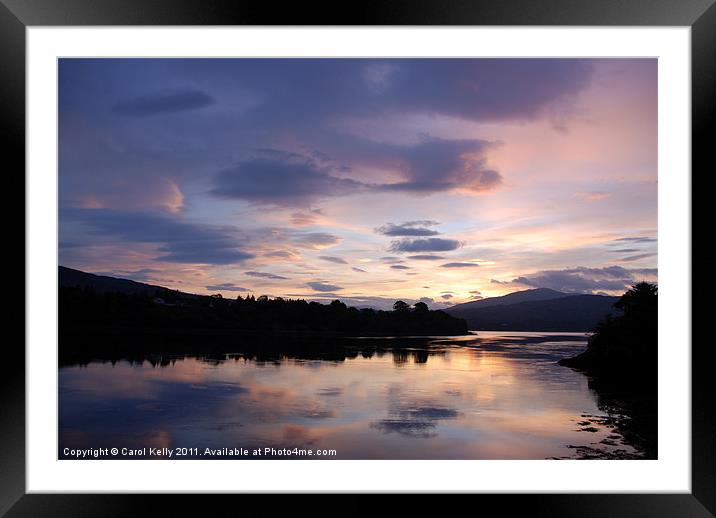 Dawn Breaks on Loch Etive Framed Mounted Print by Carol Kelly 