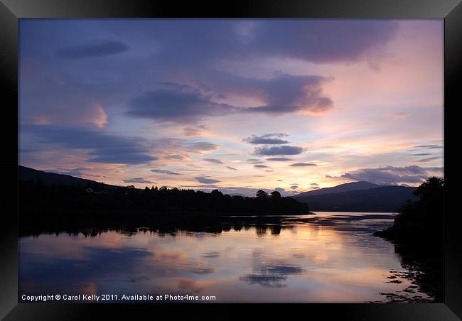 Dawn Breaks on Loch Etive Framed Print by Carol Kelly 