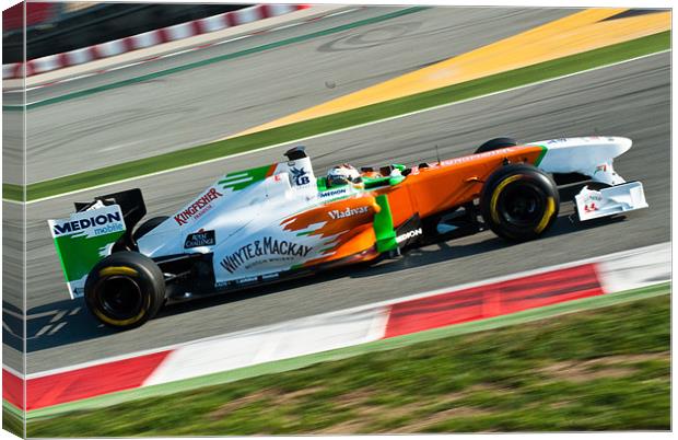 Adrian Sutil - Force India 2011 Canvas Print by SEAN RAMSELL