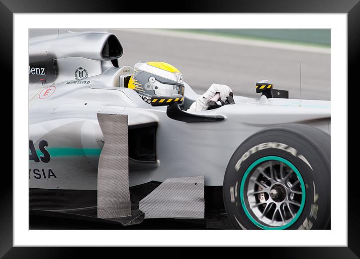 Nico Rosberg 2010 Framed Mounted Print by SEAN RAMSELL