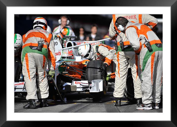 Vitantonio Liuzzi - Force India 2010 Framed Mounted Print by SEAN RAMSELL