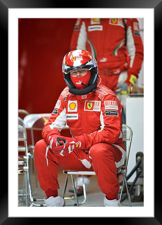 Ferrari Mechanic 2010 Framed Mounted Print by SEAN RAMSELL