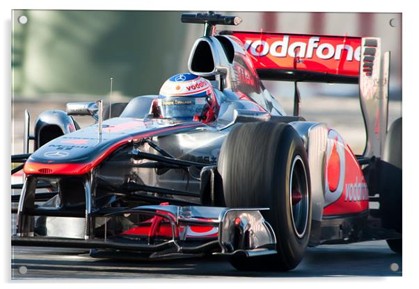 Jenson Button 2011 - Catalunya Acrylic by SEAN RAMSELL