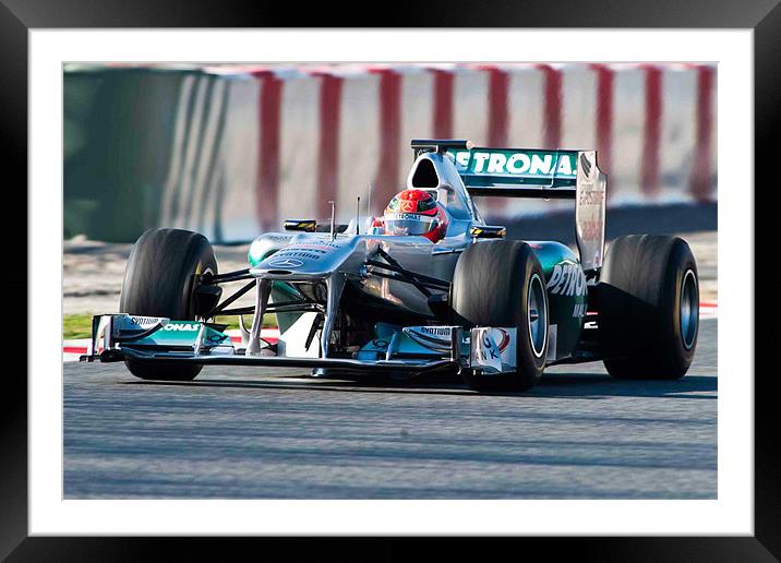 Michael Schumacher 2011 Framed Mounted Print by SEAN RAMSELL