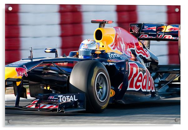 Sebastian Vettel - 2011 catalunya Acrylic by SEAN RAMSELL