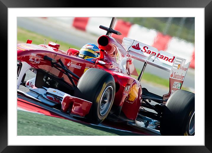 Fernando Alonso - 2011 Catalunya Framed Mounted Print by SEAN RAMSELL