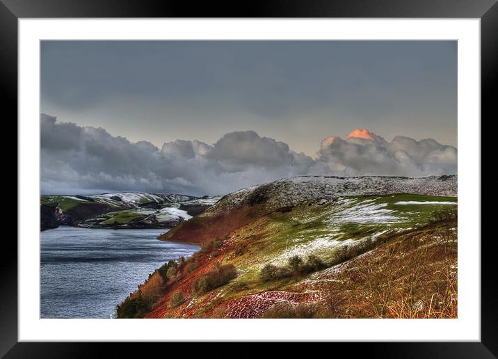 Sunrise over Llyn Clywedog Reservoir Framed Mounted Print by Mike Gorton
