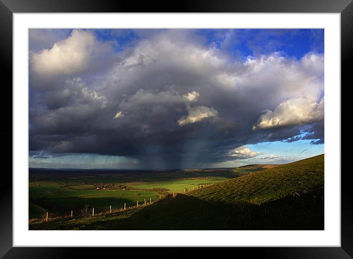 Approaching storm Framed Mounted Print by Pete Hemington