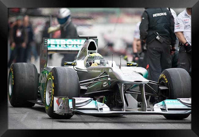 Nico Rosberg - 2011 Catalunya Circuit Framed Print by SEAN RAMSELL