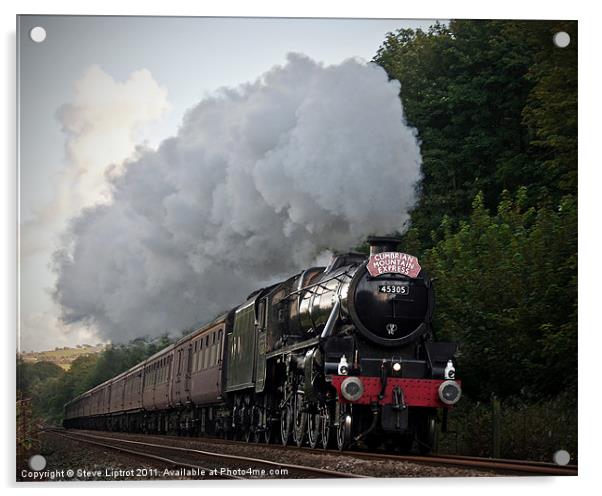 Cumbrian Mountain Express Acrylic by Steve Liptrot