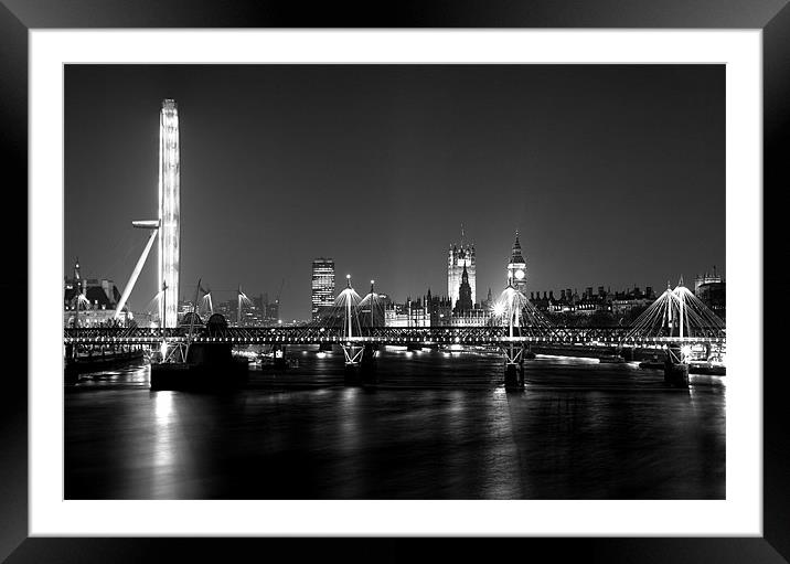 London at Night Framed Mounted Print by Alastair Gentles