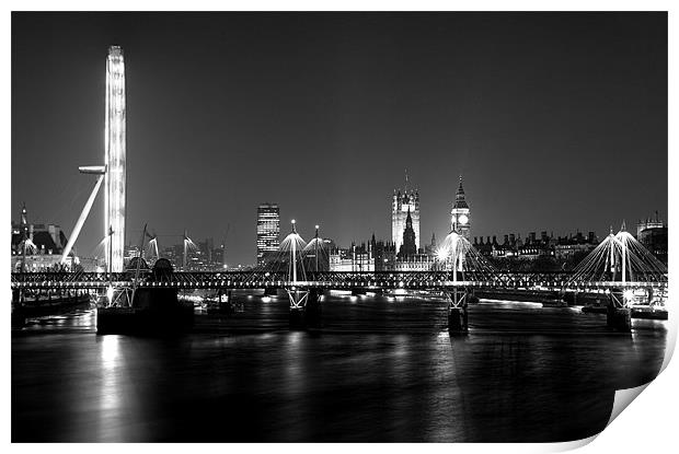 London at Night Print by Alastair Gentles