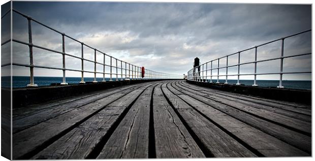 Whitby Pier Canvas Print by Jamie Beck