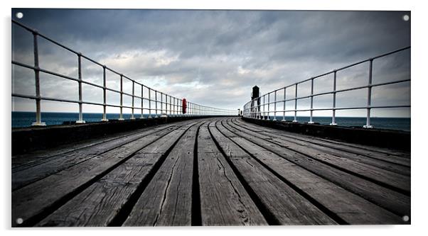Whitby Pier Acrylic by Jamie Beck