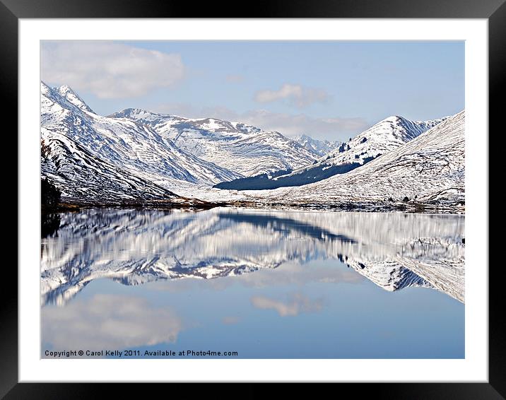 Winter Reflections Framed Mounted Print by Carol Kelly 