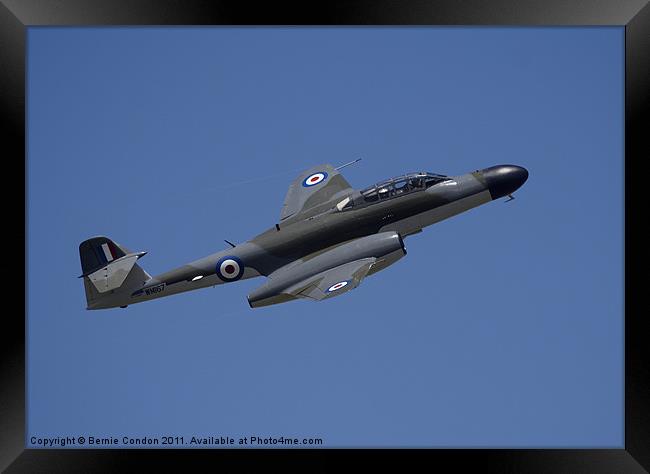 Gloster Meteor Framed Print by Bernie Condon