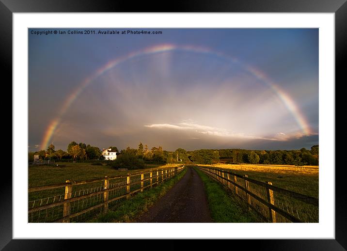 Evening Light Rainbow Framed Mounted Print by Ian Collins