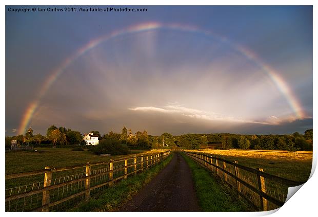 Evening Light Rainbow Print by Ian Collins